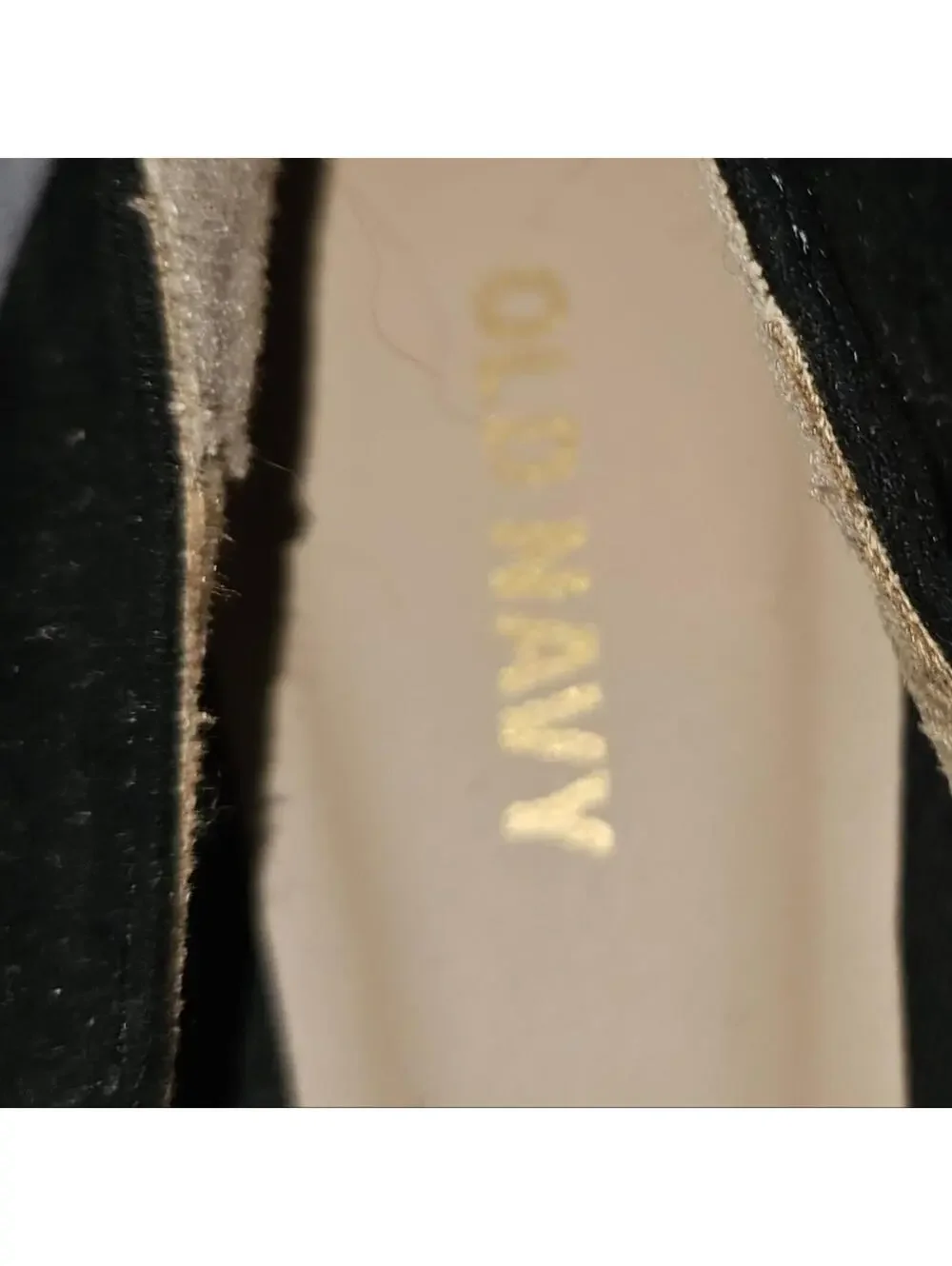 Old Navy Black Suede Pointed Toe Flats Size 8